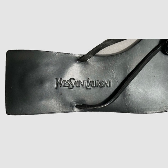 Yves Saint Laurent Black Minimalist Sandals - Picture 4 of 5